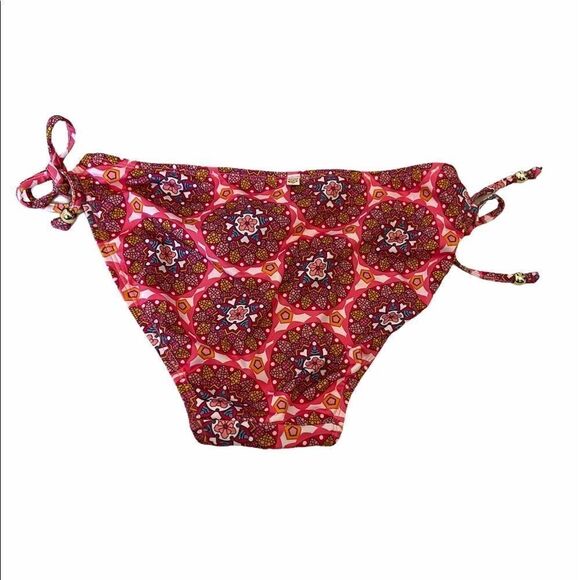 NWT LA VIE EN ROSE Coral Boho Print Bikini Bottom - Picture 2 of 7